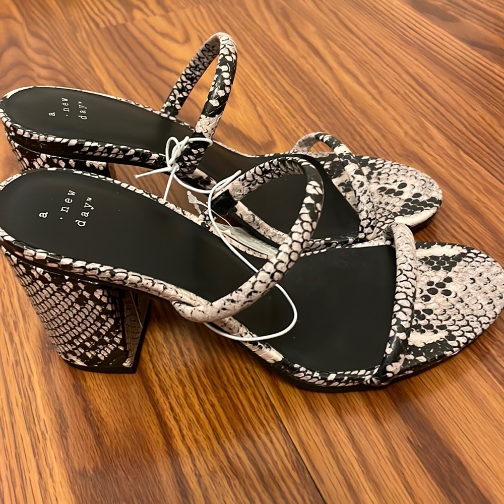 A New Day Snake Print heels